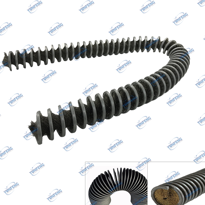 Benutzerdefinierte Großhandel Reinigung Alle industriellen Pinsel Coil Bürstenwalzen Spiralbürste Heftset Bürsten für Debarring Polieren